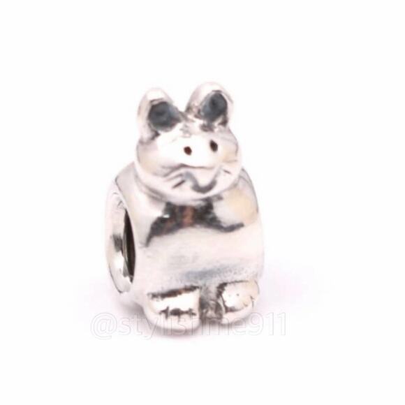 Authentic PANDORA Sterling Silver Kitty Cat Charm - Picture 1 of 8
